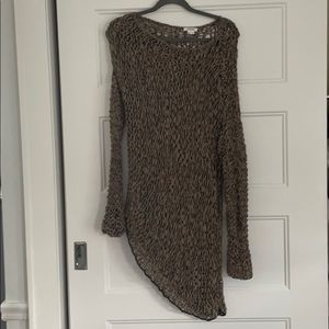 Helmut Lang open knit asymmetric sweater